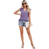 image:imageMicoson Womens V Neck Sleeveless Tank Tops Summer Pleated Shirts Cap Sleeve Top Loose Fit Casual Work Tunic Blouse