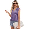image:imageMicoson Womens V Neck Sleeveless Tank Tops Summer Pleated Shirts Cap Sleeve Top Loose Fit Casual Work Tunic Blouse