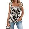 Apricot Black Floral