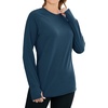 image:imageMicoson Womens Long Sleeve Workout Shirts Athletic Crew Neck Loose Fit Yoga Tops Cotton Running Shirt with Thumbholes