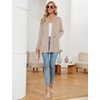 image:imageMicoson Womens Long Sleeve Open Front Cardigan Casual Loose Lightweight Cardigans with PocketsLight Brown