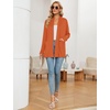 image:imageMicoson Womens Long Sleeve Open Front Cardigan Casual Loose Lightweight Cardigans with PocketsOrange