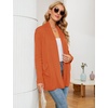 image:imageMicoson Womens Long Sleeve Open Front Cardigan Casual Loose Lightweight Cardigans with PocketsOrange