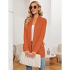 image:imageMicoson Womens Long Sleeve Open Front Cardigan Casual Loose Lightweight Cardigans with PocketsOrange