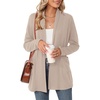 image:imageMicoson Womens Long Sleeve Open Front Cardigan Casual Loose Lightweight Cardigans with PocketsLight Brown